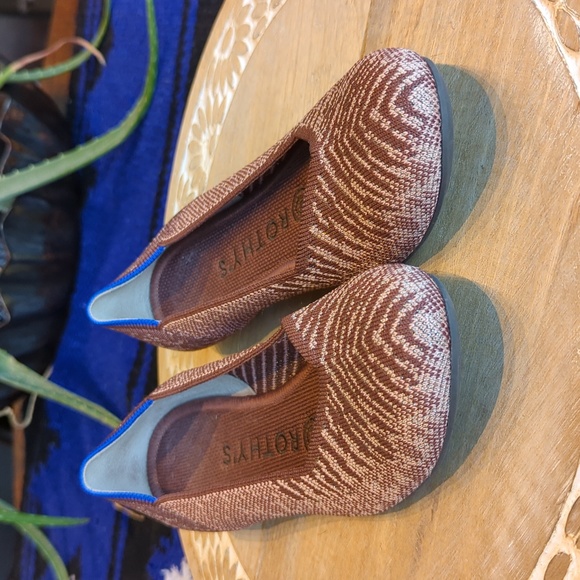 Rothy's Desert Metallic Zebra flats